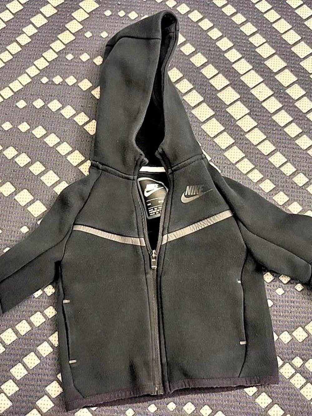 Black Nike Tech Fleece Full-Zip Hoodie Baby 24M